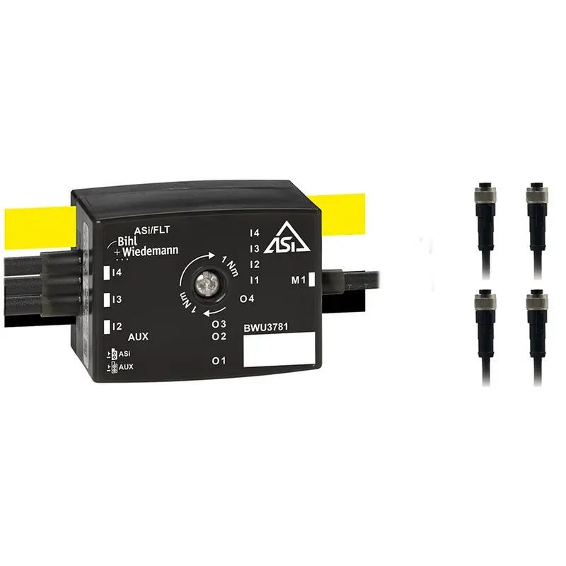 Produktfoto 1 von Bihl Wiedemann BWU3781, Aktiver Verteiler ASi-Motormodul für SEW MOVIMOT mit binärer Ansteuerung, IP67, 1M/3I