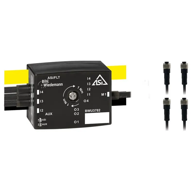 Produktfoto 1 von Bihl Wiedemann BWU3782, Aktiver Verteiler ASi-Motormodul für SEW MOVIMOT mit binärer Ansteuerung, IP67, 1M/3I