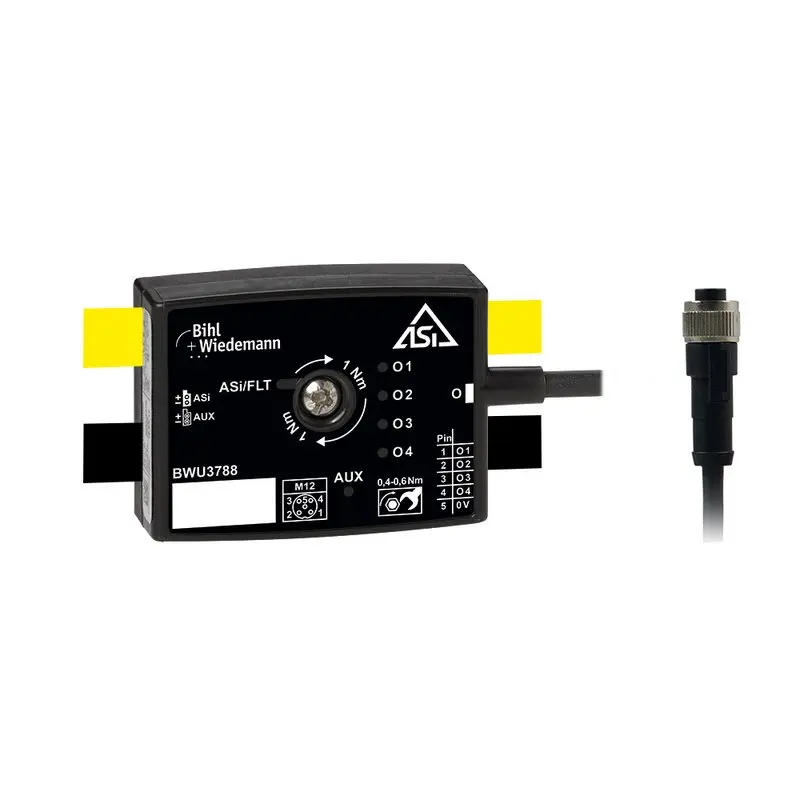 Produktfoto 1 von Bihl Wiedemann BWU3788, Aktiver Verteiler ASi, IP67, 4O