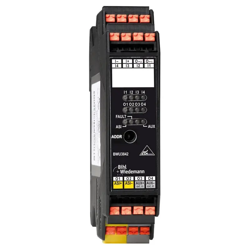 Produktfoto 1 von Bihl Wiedemann BWU3842, ASi-Digitales E/A-Modul, IP20, 4I/4O