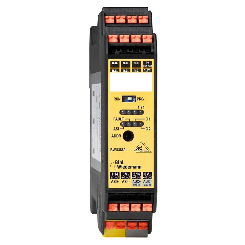Produktfoto 1 von Bihl Wiedemann BWU3869, ASi Safety Ausgangsmodul, IP20, 1SO/1EDM