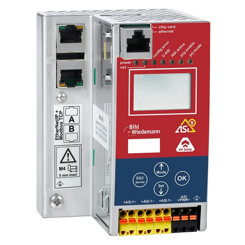 Produktfoto 1 von Bihl Wiedemann BWU3977, ASi-5/ASi-3 CIP Safety über EtherNet/IP+ModbusTCP Gateway