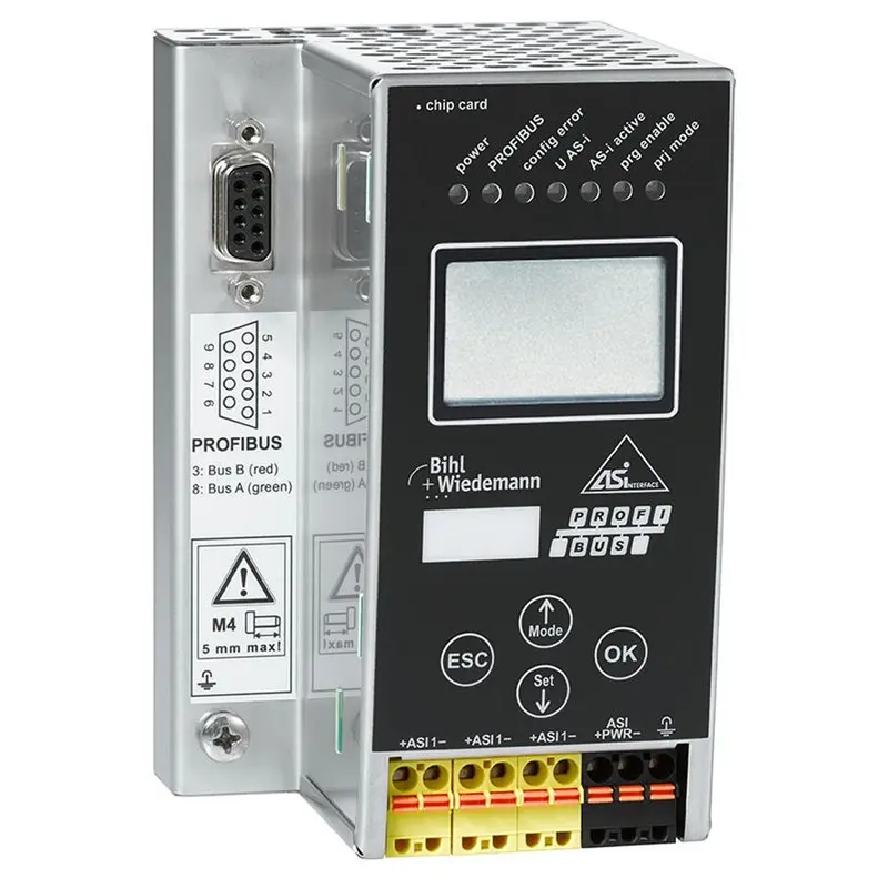 Produktfoto 1 von Bihl Wiedemann BWU3053, 24 Volt ASi-3 PROFIBUS-Gateway in Edelstahl, 1 ASi-3-Master