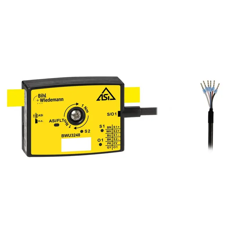 Bihl Wiedemann BWU3248, Aktiver Verteiler ASi Safety, IP67, 1SI/1O
