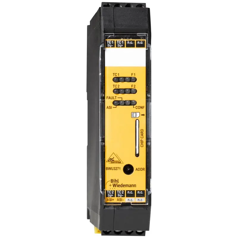 Produktfoto 1 von Bihl Wiedemann BWU3271, ASi Safety Thermoelement-Modul, IP20, 1SI