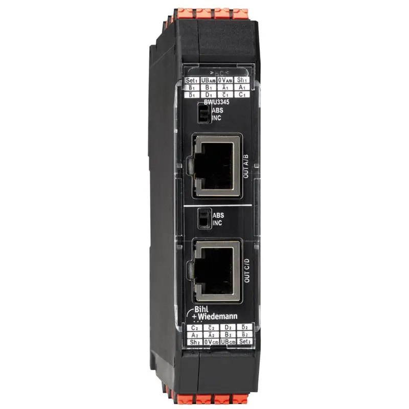 Produktfoto 1 von Bihl Wiedemann BWU3345, Adaptermodul für den Anschluss von 2 Gebern