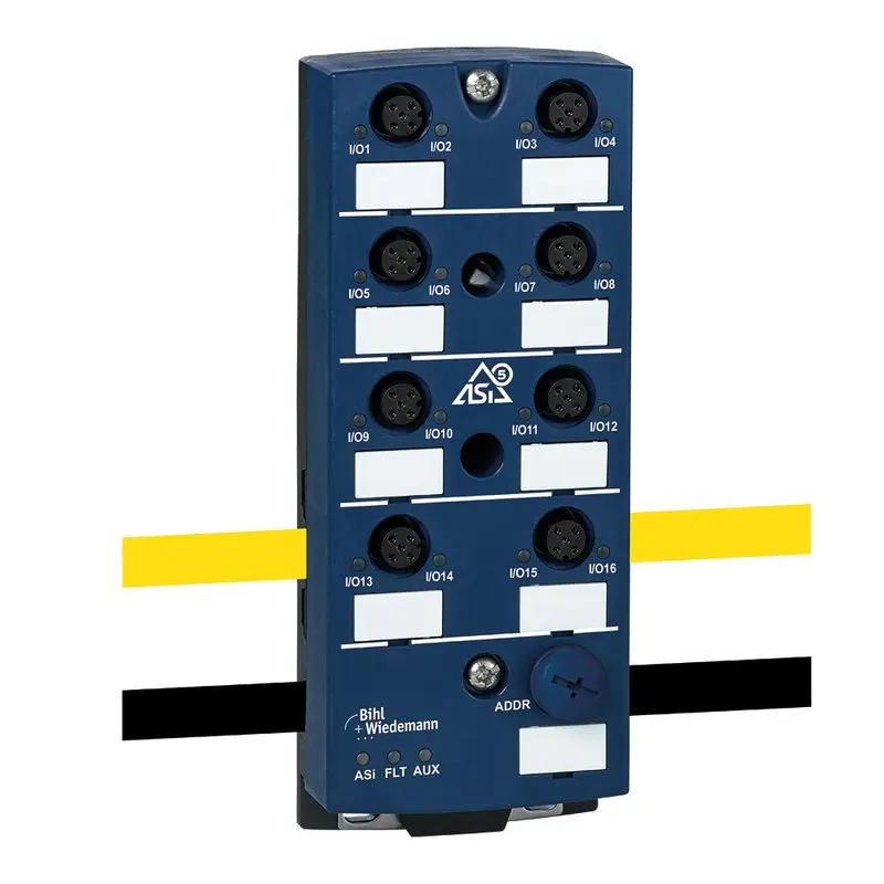 Produktfoto 1 von Bihl Wiedemann BWU4408, ASi-5 Selbstkonfigurierendes E/A-Modul, IP67, M12, 16I/O