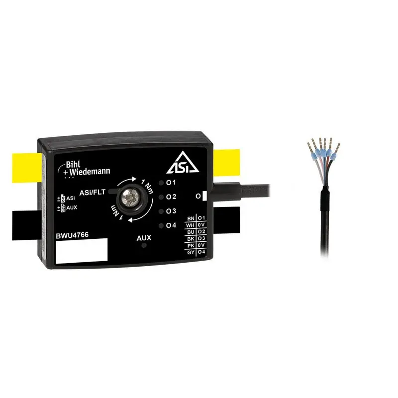 Produktfoto 1 von Bihl Wiedemann BWU4766, Aktiver Verteiler ASi, IP67, 4O