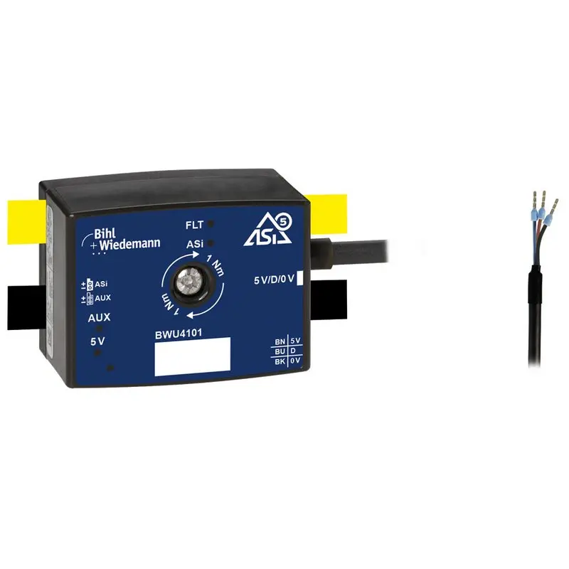 Produktfoto 1 von Bihl Wiedemann BWU4101, Aktiver Verteiler ASi-5, IP67, 1 RGB/RGBW-LED-Streifen