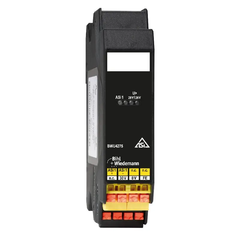 Produktfoto 1 von Bihl Wiedemann BWU4275, ASi-Netzteil Entkopplungseinheit für 1 ASi-Kreis, 1 x 4 A, IP20
