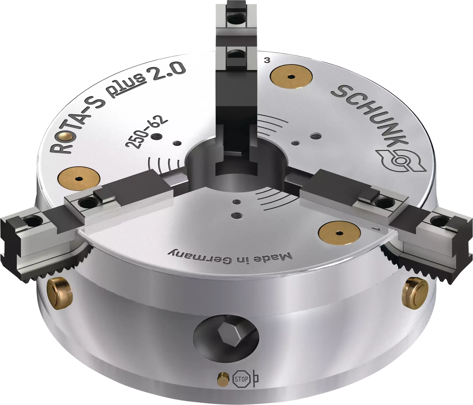 Produktfoto 1 von SCHUNK ROTA-S plus 2.0 250 Z235-SFG, Stationäre 3-Backenfutter, manuell betätigt