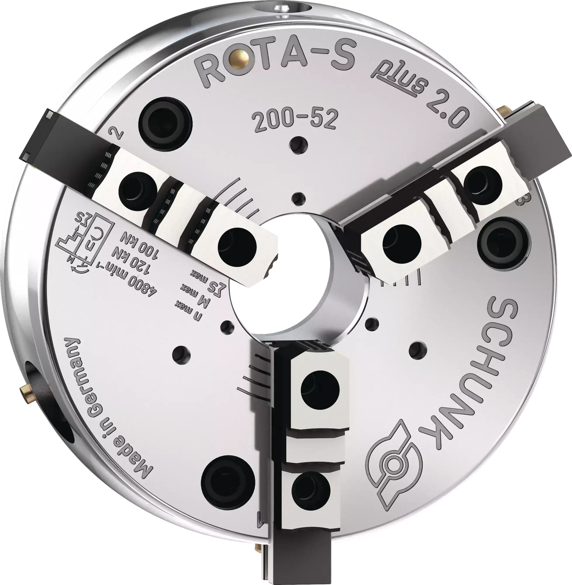 Produktfoto 1 von SCHUNK ROTA-S plus 2.0 200-52 C6-VP2, Handspannfutter mit Backenschnellwechsel