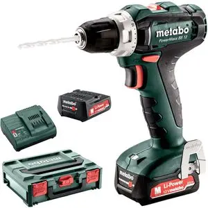 Produktfoto 1 von Metabo 601036500, Akku-Bohrschrauber PowerMaxx BS 12, 12V / 2,0Ah, mit 2 Akkus und Koffer