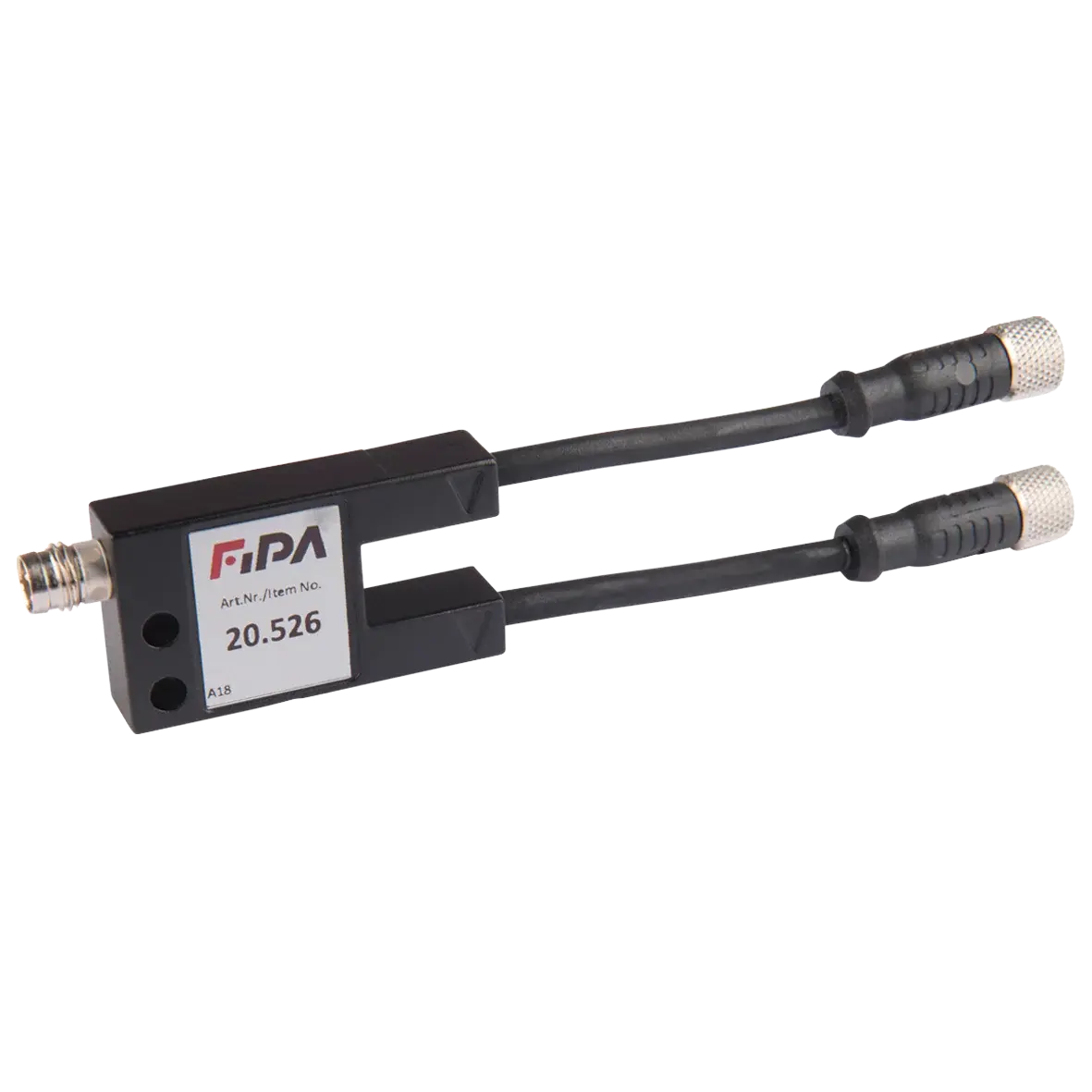 Produktfoto 1 von FIPA 20.526, T-Signalbündler 3-Pol, M8-Stecker gerade auf 2x M8-Buchse