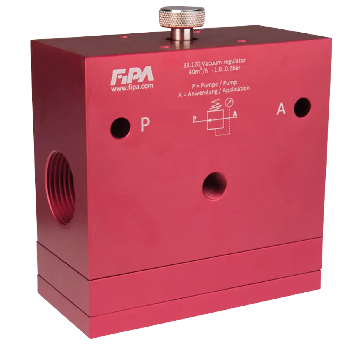 Produktfoto 1 von FIPA 33.120, Vakuumregler (ohne Vakuummeter) max. Durchflussmenge 80 m3/h