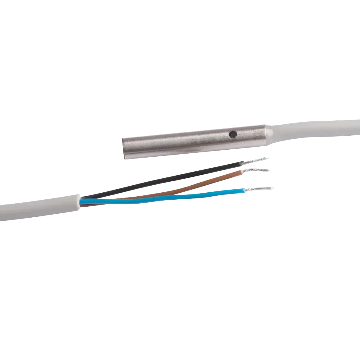 Produktfoto 1 von FIPA GR04.193P, Induktivsensor PNP, NO, C-Nut offenes Ende, 3-Pol, 2 m