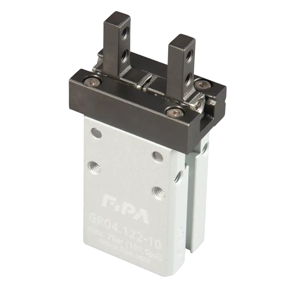 Produktfoto 1 von FIPA GR04.122-10, 2-Finger Parallelgreifer Kolben-Ø10mm, Gesamthub 4mm
