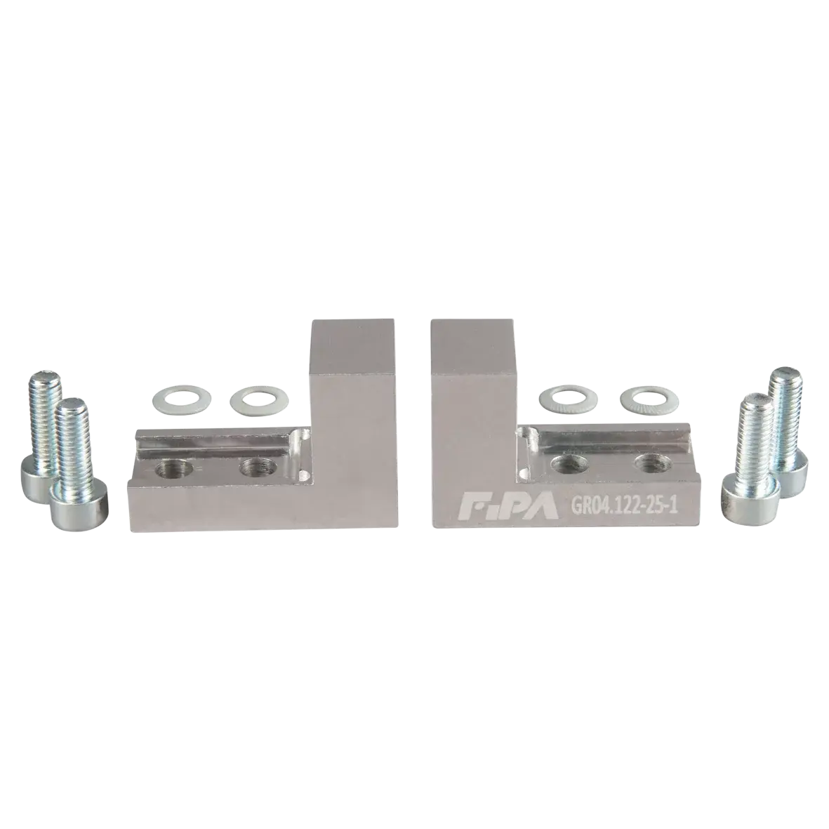 Produktfoto 1 von FIPA GR04.122-25-1, Greifbackensatz f. 2 Finger Parallelgreifer Aluminium