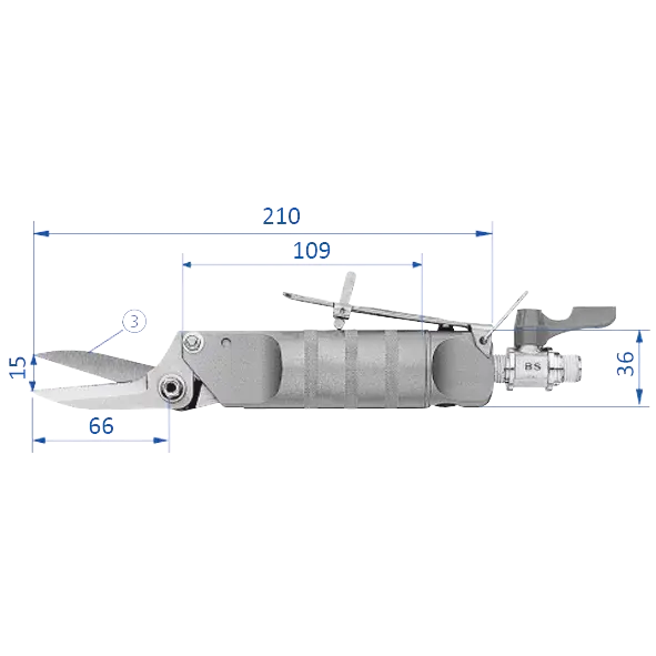 Produktfoto 1 von FIPA GT-H120K, Spezialschere, runde Form ohne Schneideinsatz