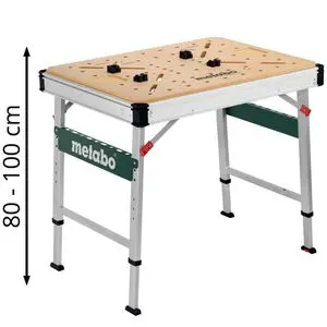 Produktfoto 1 von Metabo 626991000, Arbeitstisch MWB 100, höhenverstellbar, Holz, klappbar