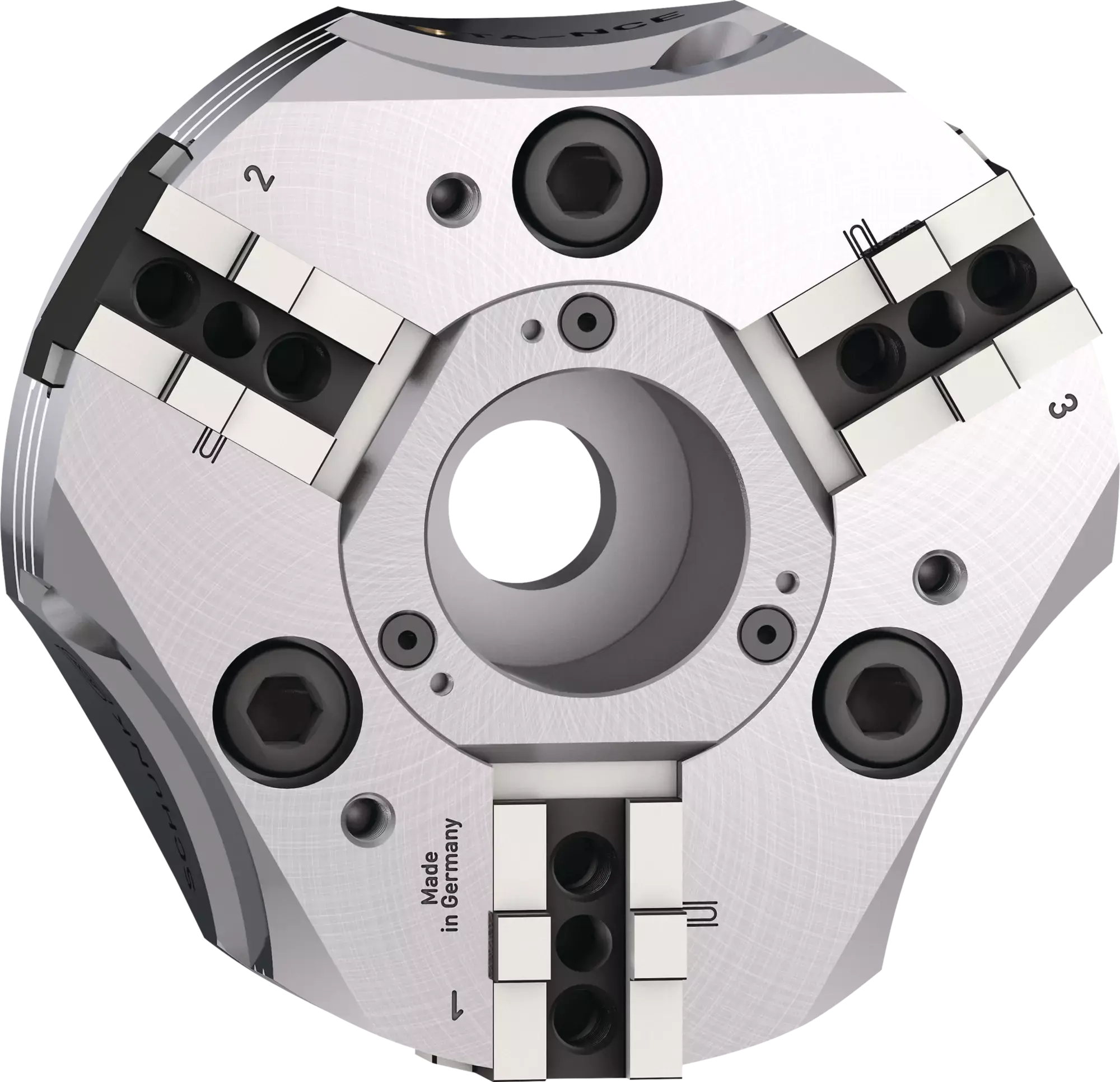 Produktfoto 1 von SCHUNK ROTA NCE 130-38 Z100-KV, 3-Backen Kraftspannfutter mit Durchgangsbohrung