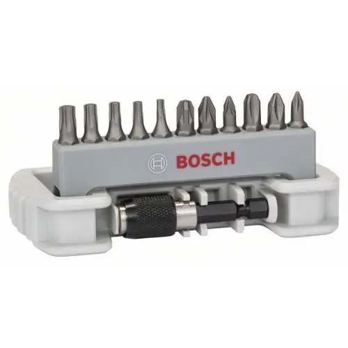 Produktfoto 1 von BOSCH Schrauberbit-Set ExtraHart, 11-teilig, PH, PZ, T, 25 mm, Bithalter