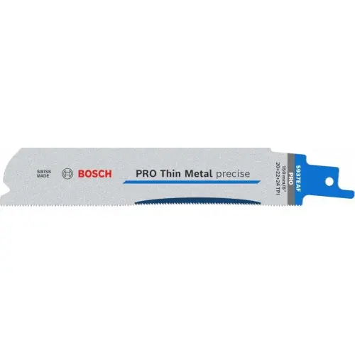 Produktfoto 1 von BOSCH PRO Dünnmetall präzise S937EAF Stichsägeblatt, 1,1 x 25 x 150 mm