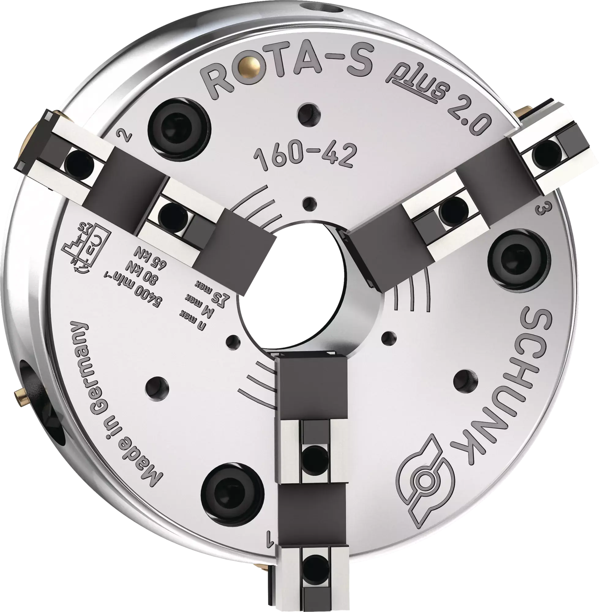 Produktfoto 1 von SCHUNK ROTA-S plus 2.0 160-42 Z145-SFG, Handspannfutter mit Backenschnellwechsel