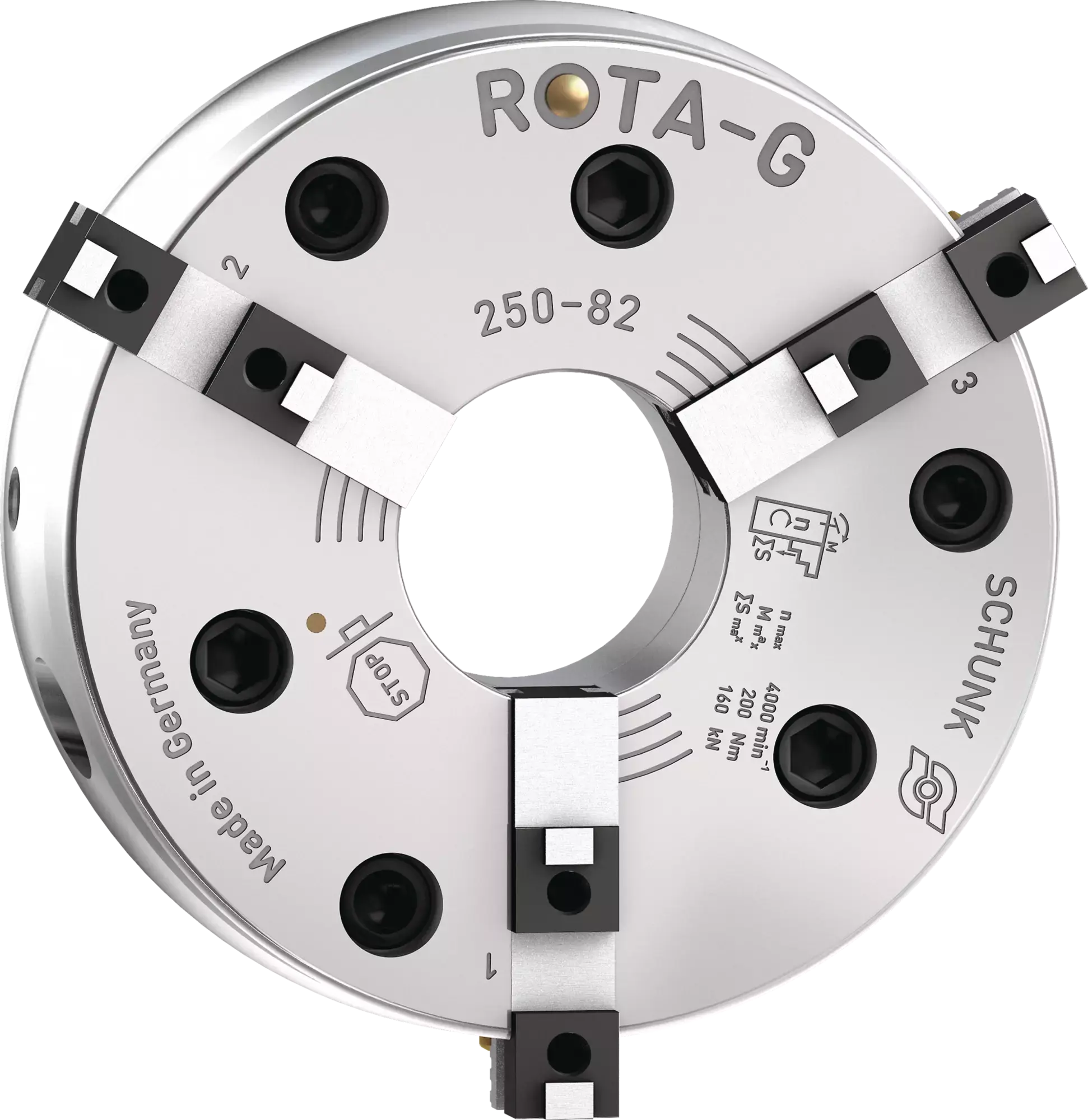 Produktfoto 1 von SCHUNK ROTA-G 250-82 A8-GBK, Handspannfutter mit Backenschnellwechsel