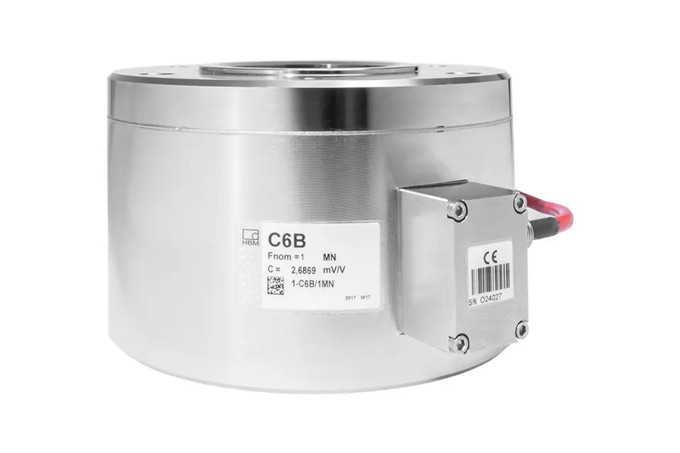 Produktfoto 1 von HBM Messtechnik 1-C6B/1MN, Kraftaufnehmer für Druckkräfte C6B/1MN