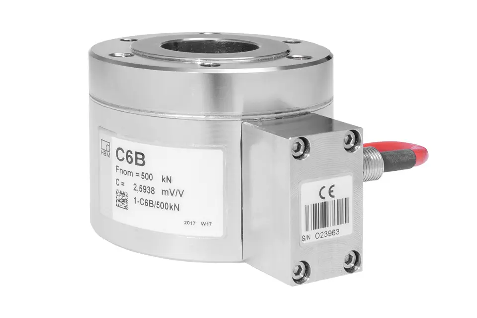 Produktfoto 1 von HBM Messtechnik 1-C6B/500KN, Kraftaufnehmer für Druckkräfte C6B/500kN