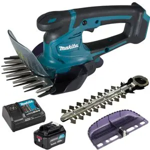 Produktfoto 1 von Makita UM600DSMEX, Akku-Gras/Strauchschere 12V 2x 4,0Ah Akkus, Lader im Karton