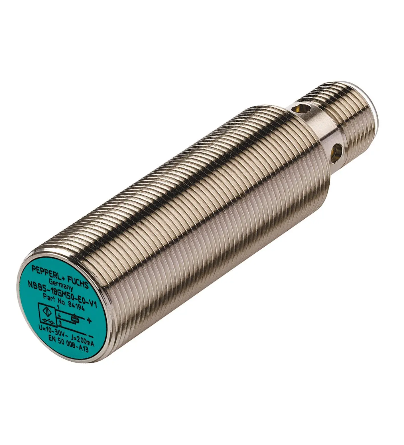 Produktfoto 1 von Pepperl+Fuchs NBB5-18GM50-E2-T-V1, Induktiver Sensor, SKU: 236488