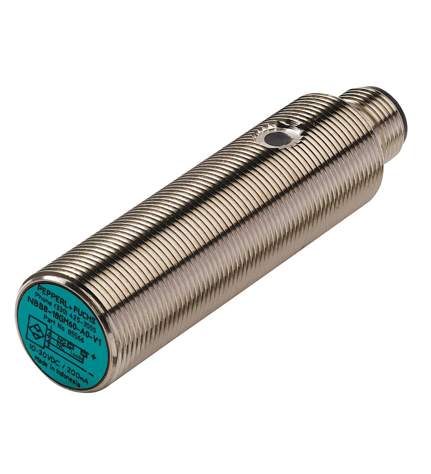 Produktfoto 1 von Pepperl+Fuchs NBB8-18GM60-A2-V1-3G-3D, Induktiver Sensor, SKU: 70126040