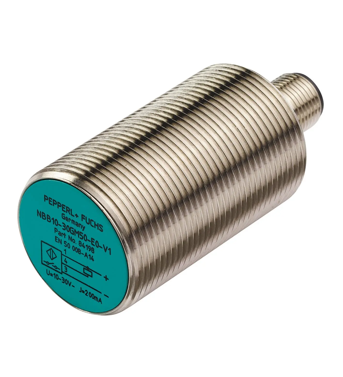 Produktfoto 1 von Pepperl+Fuchs NBB10-30GM50-E2-T-V1, Induktiver Sensor, SKU: 236497