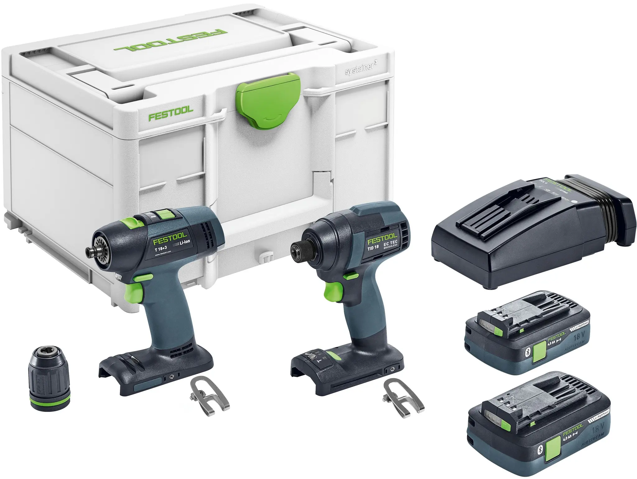 Produktfoto 1 von Festool 577244, Schrauber- und Bohrer-Set TID 18 HPC 4,0 I-Set T18