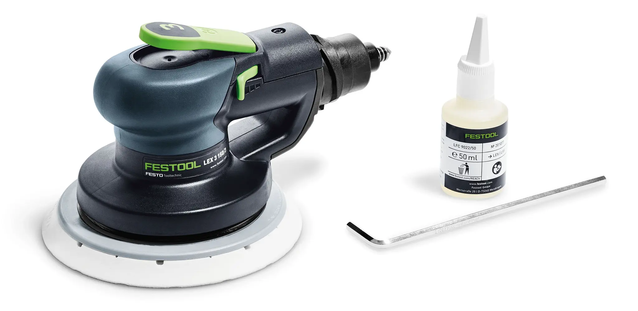Produktfoto 1 von Festool 574996, LEX 3 150/3Druckluft-Exzenterschleifer Ø 150 mm