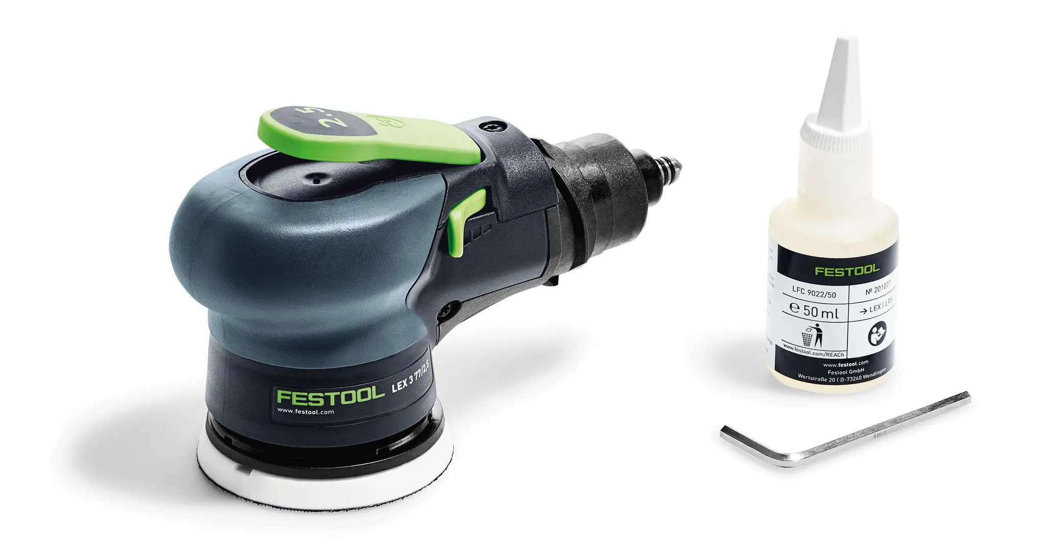 Produktfoto 1 von Festool 691131, LEX 3 77/2,5Druckluft-Exzenterschleifer Ø 77 mm