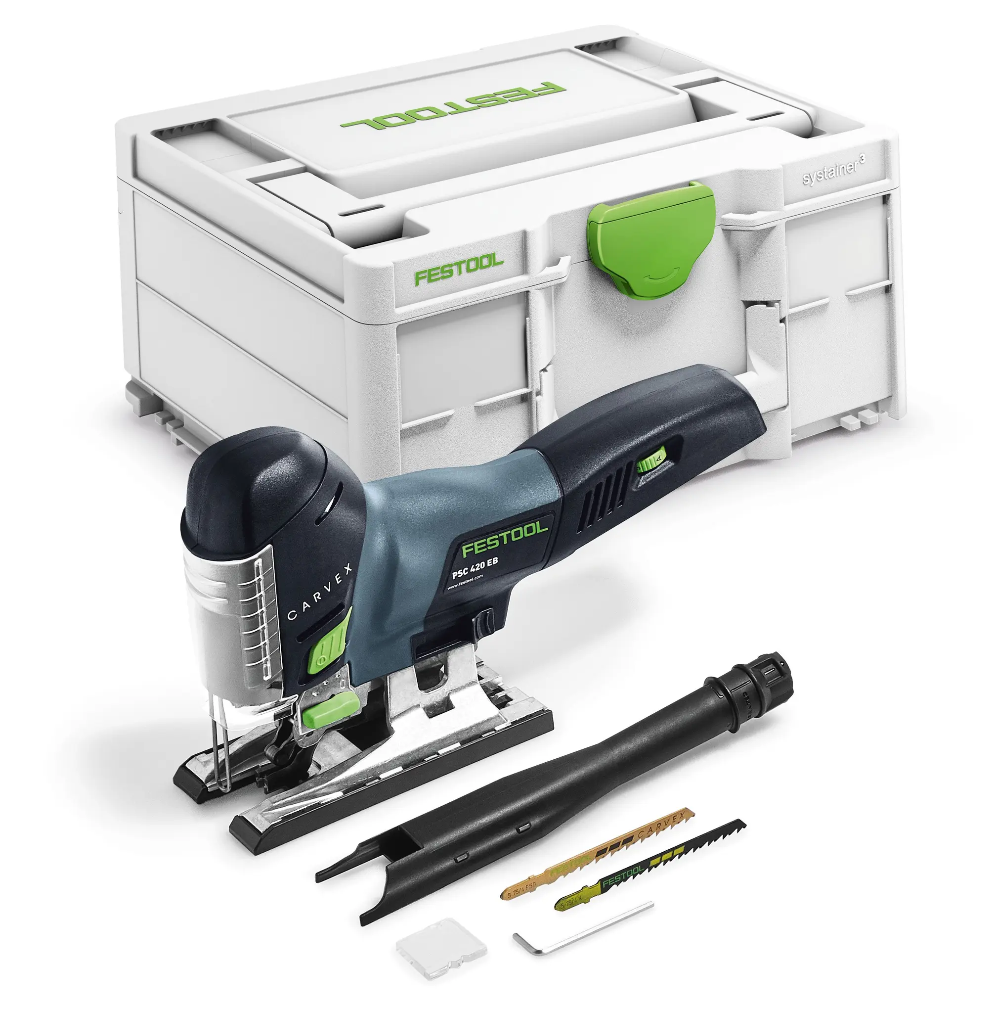 Produktfoto 1 von Festool 576521, Akku-Pendelstichsäge PSC 420 EB-Basic CARVEX