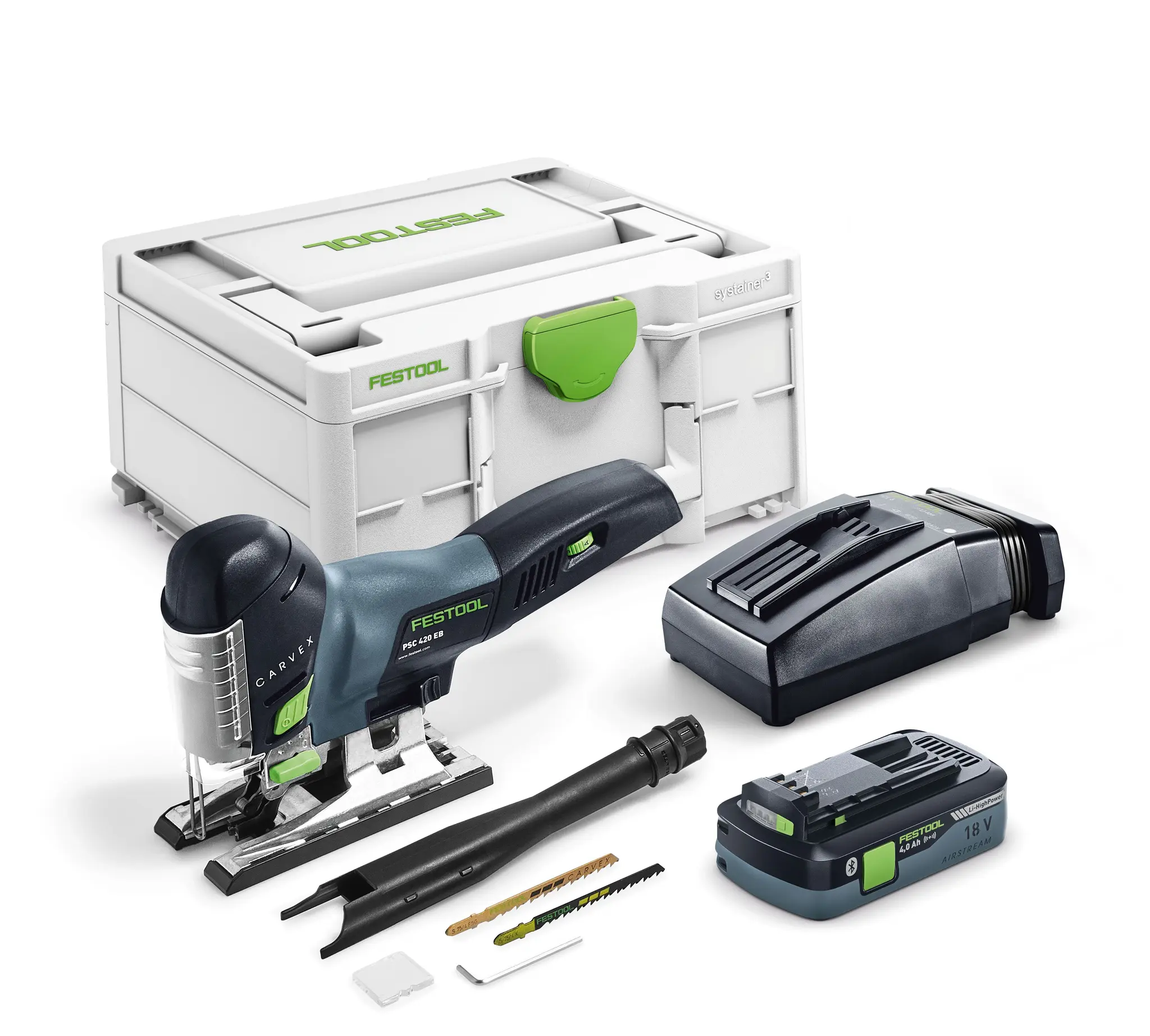 Produktfoto 1 von Festool 576525, Akku-Pendelstichsäge PSC 420 HPC 40 EBI-Plus CARVEX
