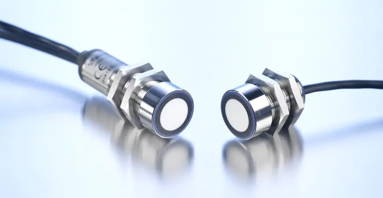 Produktfoto 1 von Microsonic dbk+5/3BEE/M18 E+S, Ultraschall-Doppelbogenkontrolle