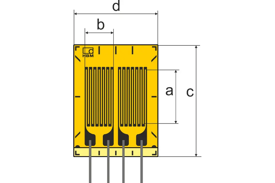 Produktfoto 1 von HBM Messtechnik DMS 6/350 DY18, Doppellineare DMS für die SA, P\n: 1-DY18-6/350