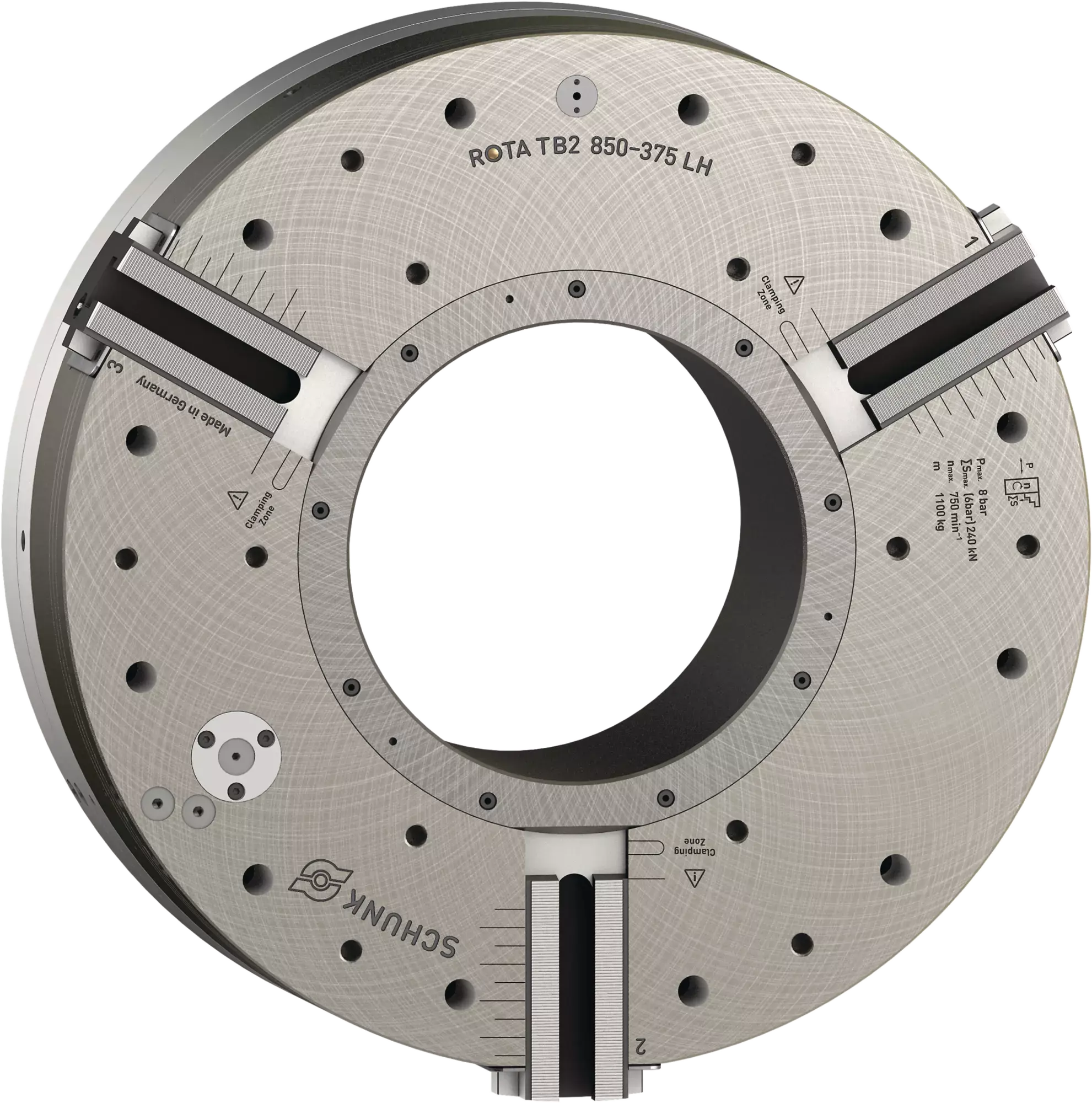 Produktfoto 1 von SCHUNK ROTA TB2 850-375 LH Z700-SV90°, Kraftspannfutter