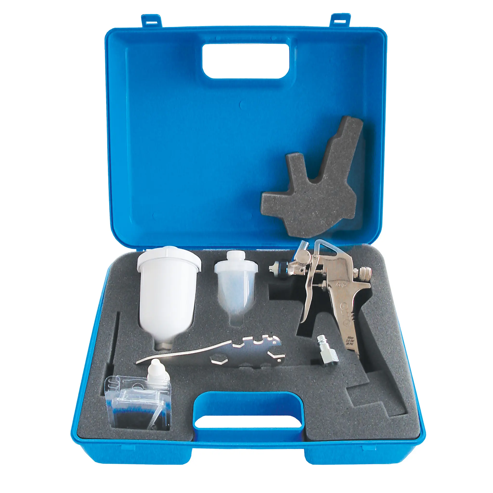 Produktfoto 1 von EWO 250.00, HVLP-set minipaint, Koffer, Lackierpist. Düse Ø0,7 mm, 2 Becher