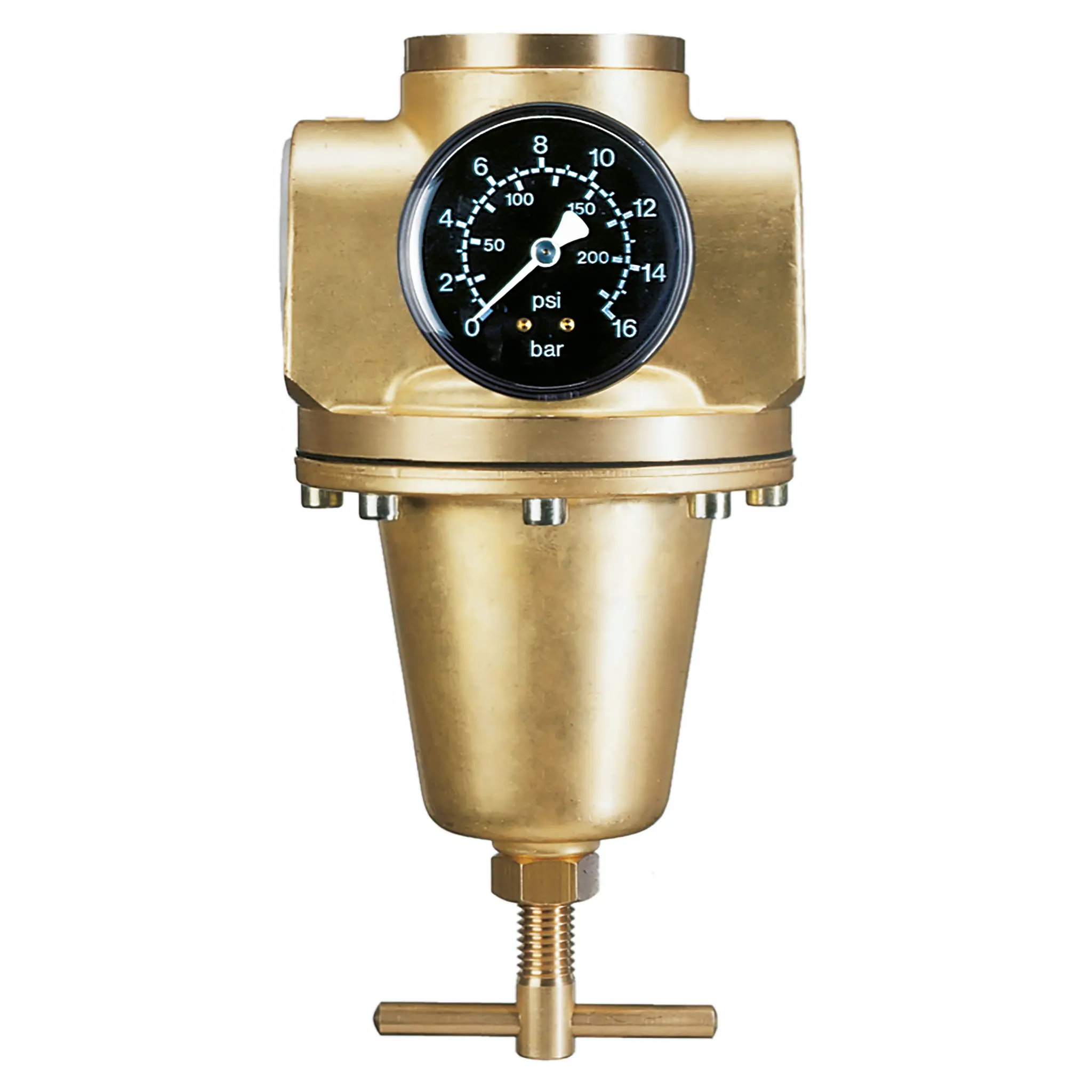 Produktfoto 1 von EWO 280.391, Druckregler standard, BG 60, G1, 0,5–3 bar, Knebel, Manometer