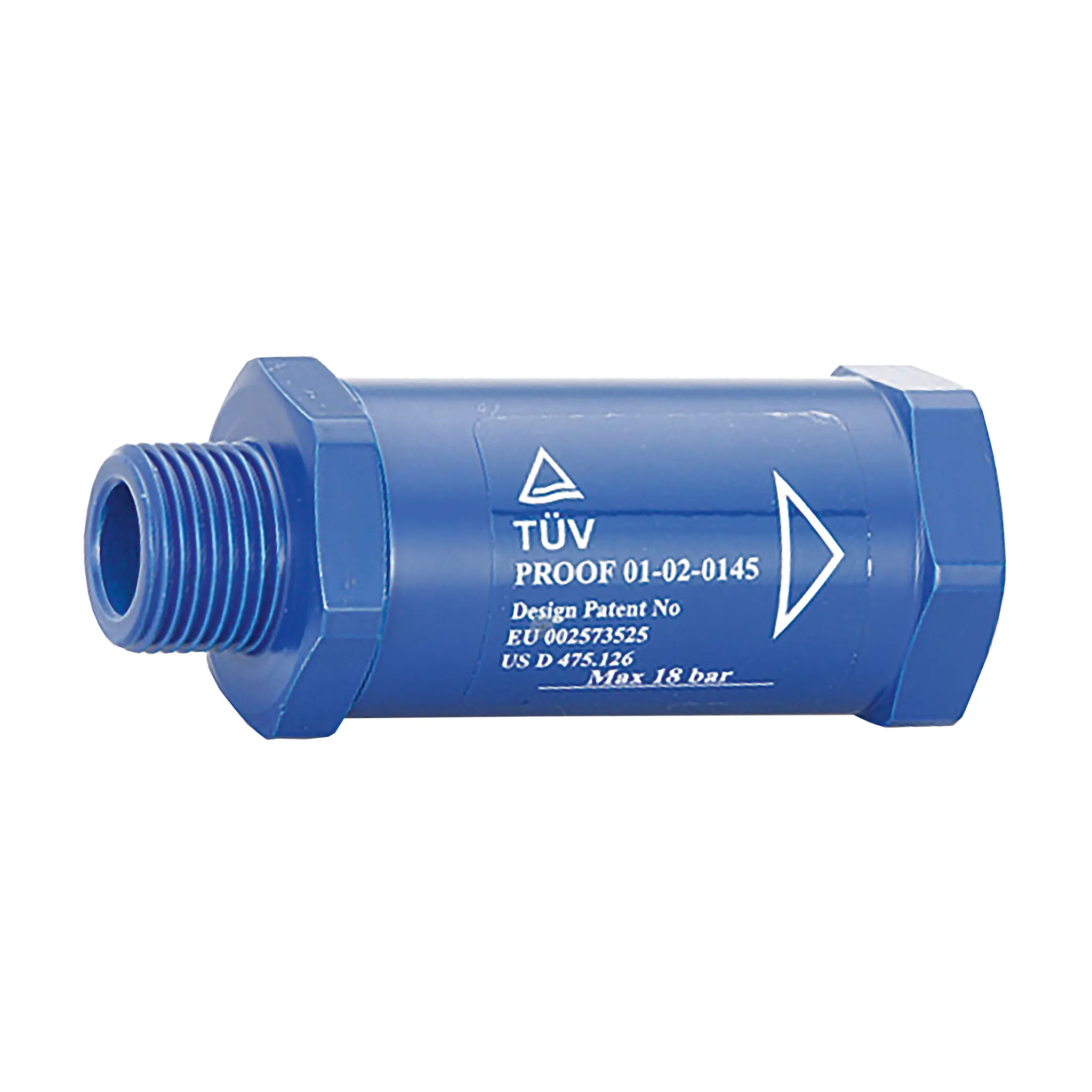 Produktfoto 1 von EWO 396.033, Schlauchbruchsicherung, G⅜ a-i, Länge: 76 mm, SW 27 mm