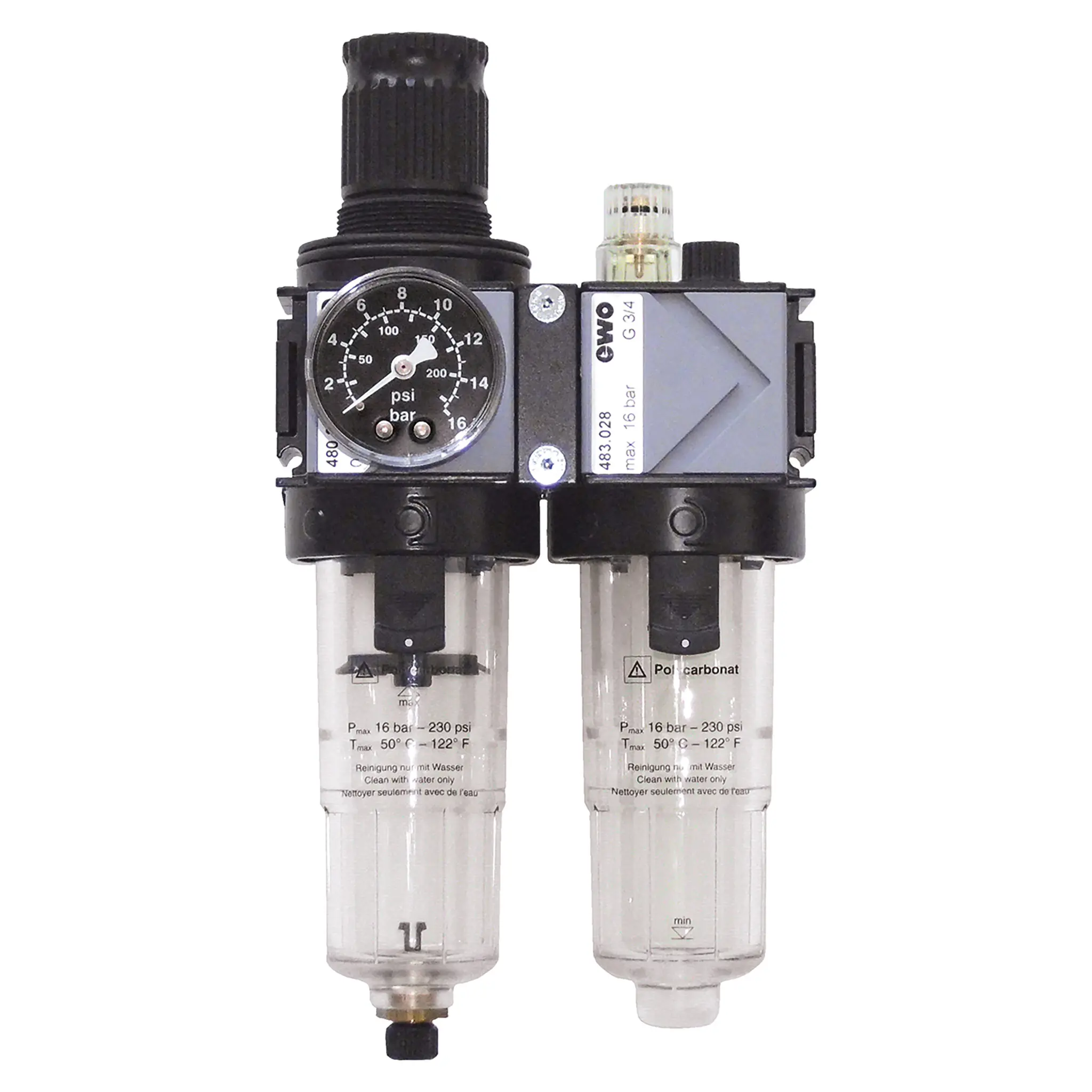 Produktfoto 1 von EWO 488.280, 2er-Wartungseinheit 488 variobloc, G¾, BG 50
