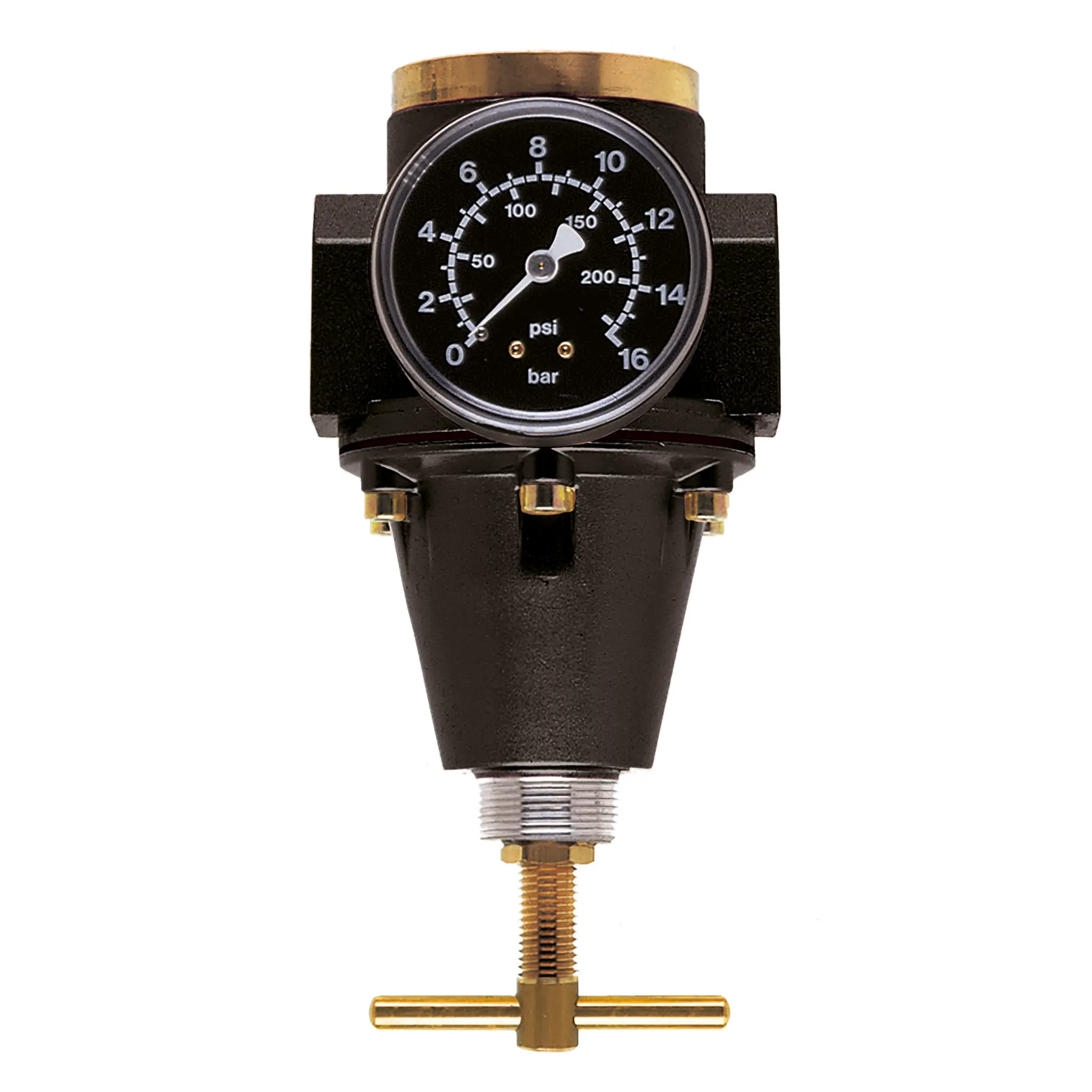 Produktfoto 1 von EWO 406.394, Druckregler standard, BG 55, G1, 0,5–16 bar, Knebel, Manometer