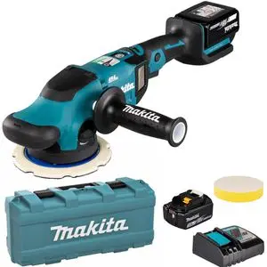 Produktfoto 1 von Makita DPO600TKX1, Akku-Exzenterpolierer 18V, 150 mm, 0-780 min 2x5,0 Ah, Lader