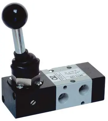 Produktfoto 1 von AZ Pneumatica 321 LL90, Wegeventil 3/2 1/8" Handhebel, 2 Stellungen